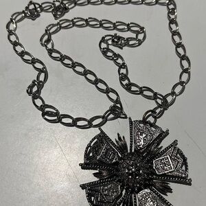 Intricate Silver Pendant Necklace